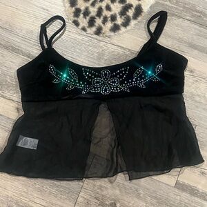 🆕 Dollskill babydoll rhinestone embellished top